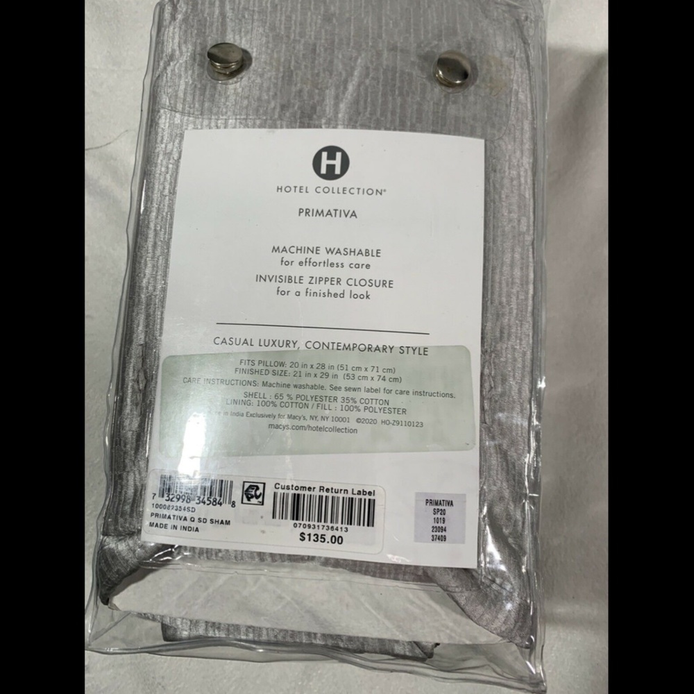 NIB Hotel Collection Primativa Quilted (1) Standard Sham Pillow Case - Picture 2 of 12